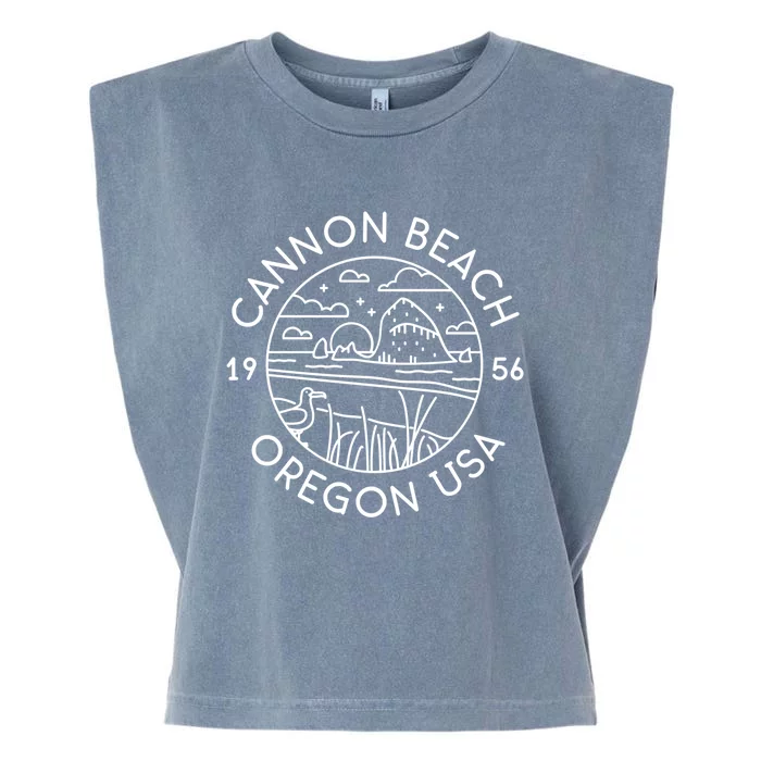 Cannon Beach 1956 Oregon Clatsop Gift Garment-Dyed Women's Muscle Tee