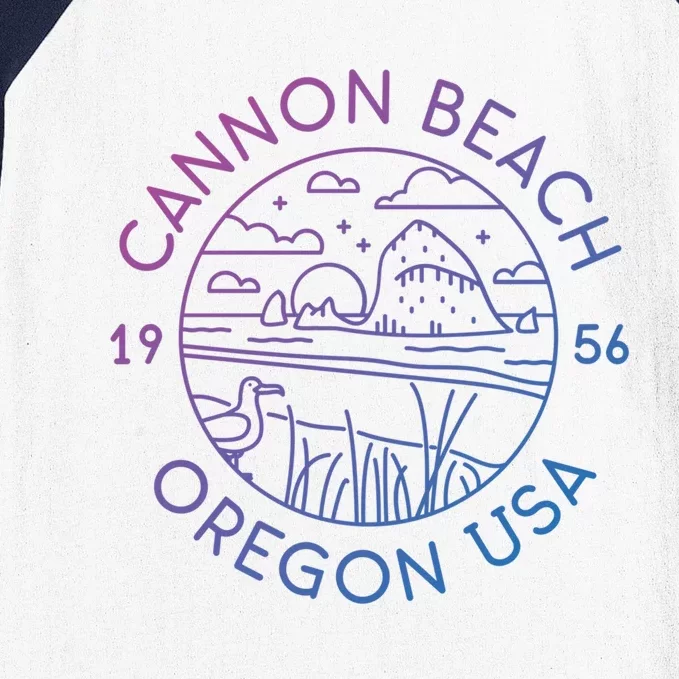 Cannon Beach 1956 Oregon Clatsop Gift Baseball Sleeve Shirt