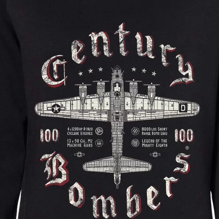 Century Bombers 100th Bomb Group B 17 Womens California Wash Sweatshirt