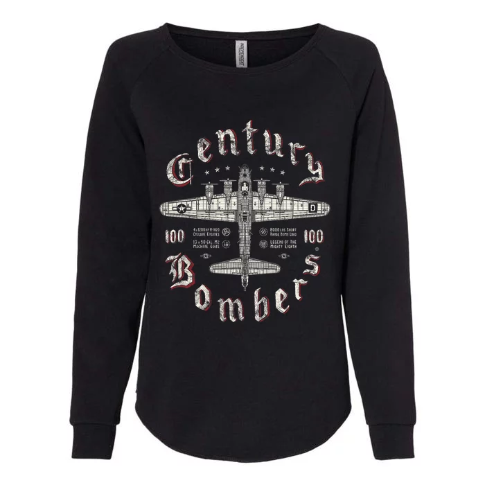 Century Bombers 100th Bomb Group B 17 Womens California Wash Sweatshirt