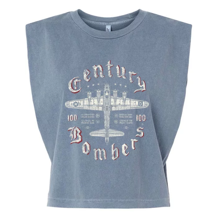 Century Bombers 100th Bomb Group B 17 Garment-Dyed Women's Muscle Tee