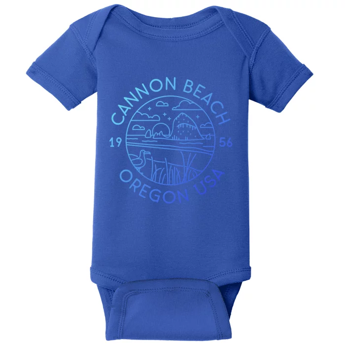 Cannon Beach 1956 Oregon Clatsop Gift Baby Bodysuit