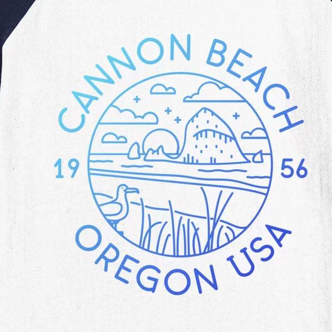 Cannon Beach 1956 Oregon Clatsop Gift Baseball Sleeve Shirt