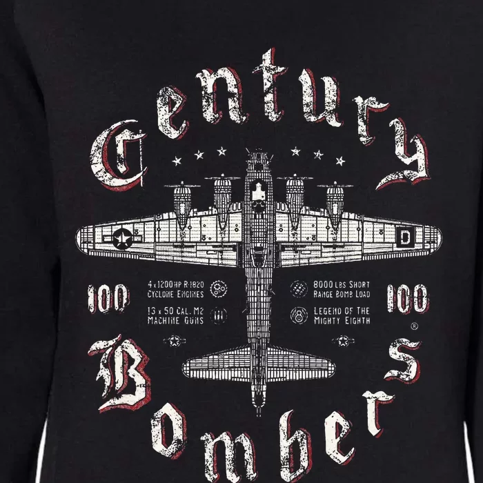 Century Bombers 100th Bomb Group B17 Womens California Wash Sweatshirt