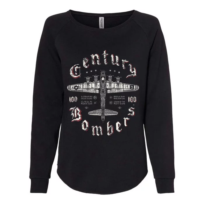 Century Bombers 100th Bomb Group B17 Womens California Wash Sweatshirt