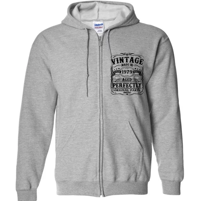 Classic Birthday 1979 Gift 43rd Birthday Full Zip Hoodie