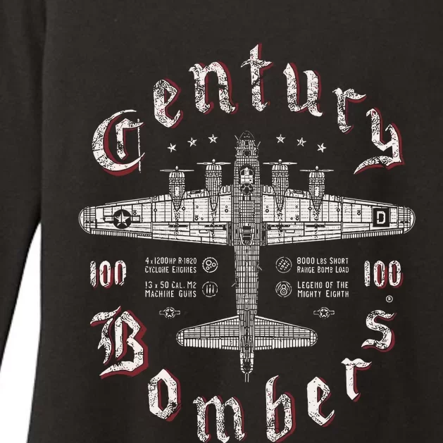 Century Bombers 100th Bomb Group B 17 Womens CVC Long Sleeve Shirt