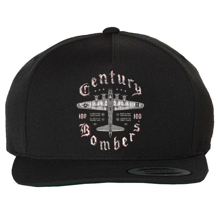 Century Bombers 100th Bomb Group B 17 Wool Snapback Cap