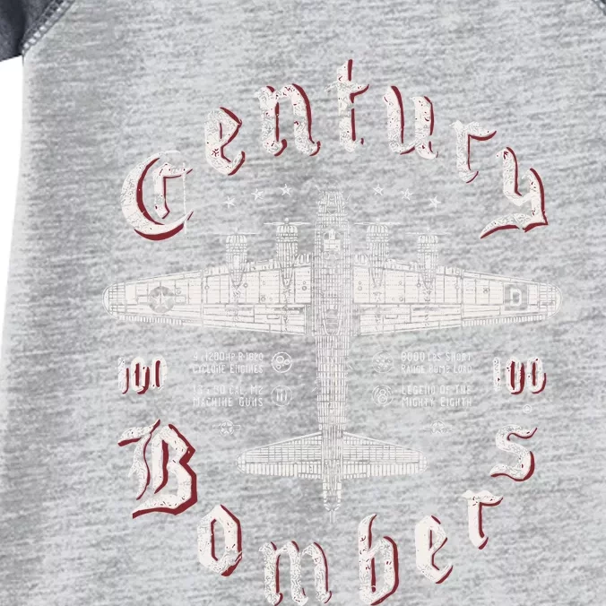 Century Bombers 100th Bomb Group B 17 Infant Baby Jersey Bodysuit