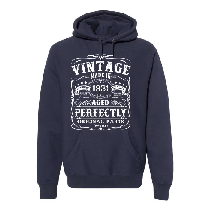 Classic Birthday 1931 Gift 91st Birthday Premium Hoodie