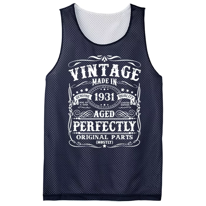 Classic Birthday 1931 Gift 91st Birthday Mesh Reversible Basketball Jersey Tank