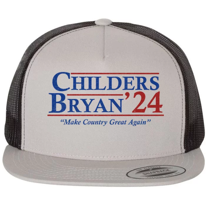 Childers Bryan 2024 Election Make Country Great Again Flat Bill Trucker Hat