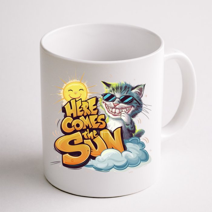 California Beach 2024 Vacation Weekend Summer Here Comes Sun Gift Front & Back Coffee Mug