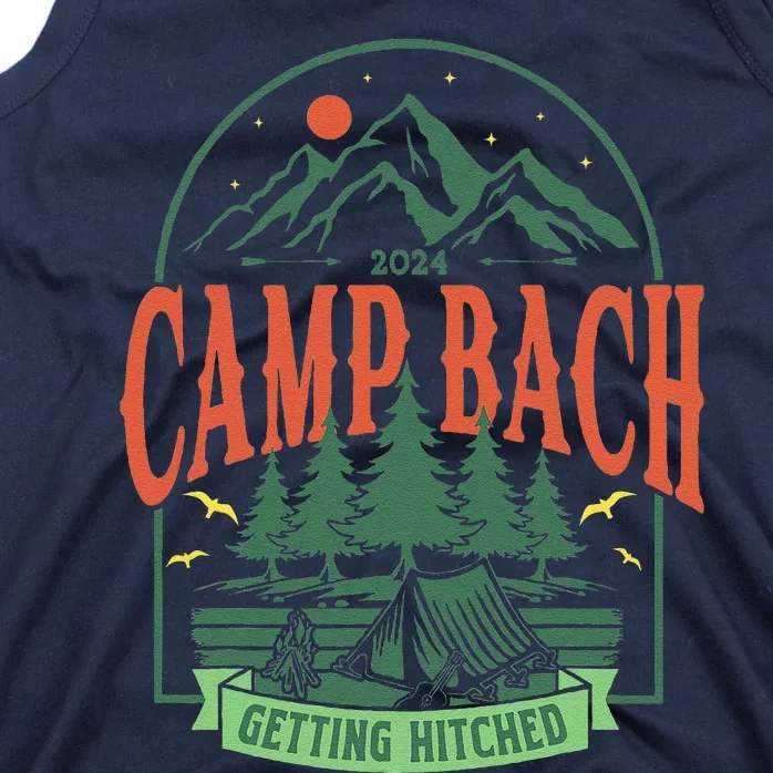 Camp Bach 2024 Getting Hitched Camping Bachelorette Party Tank Top