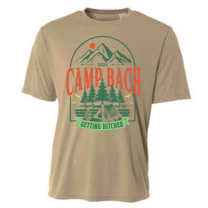 Camp Bach 2024 Getting Hitched Camping Bachelorette Party Cooling Performance Crew T-Shirt