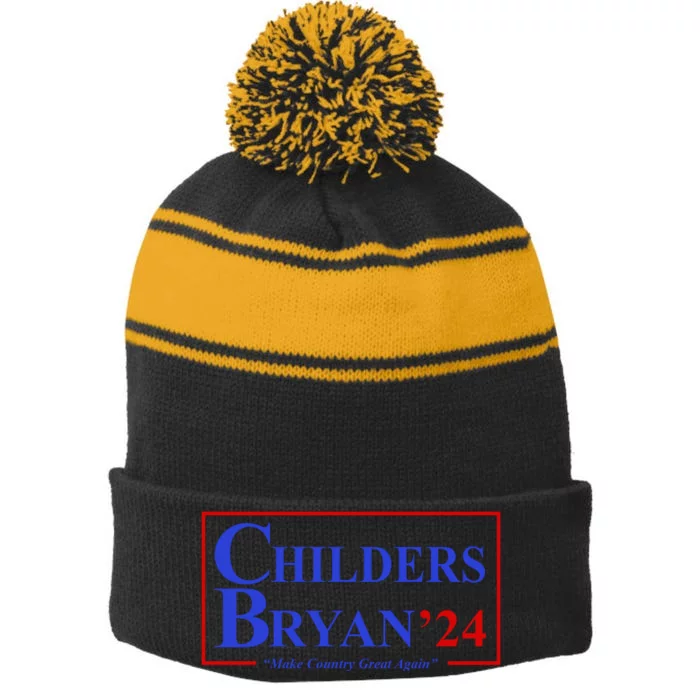 Childers Bryan 2024 Make Country Great Again Stripe Pom Pom Beanie