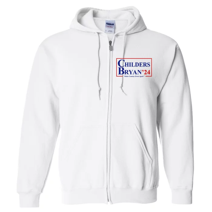 Childers Bryan 2024 Make Country Great Again Full Zip Hoodie