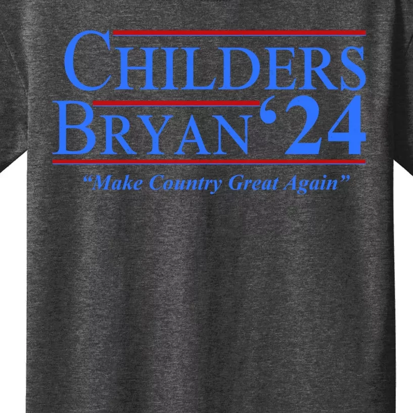 Childers Bryan 2024 Make Country Great Again Kids T-Shirt