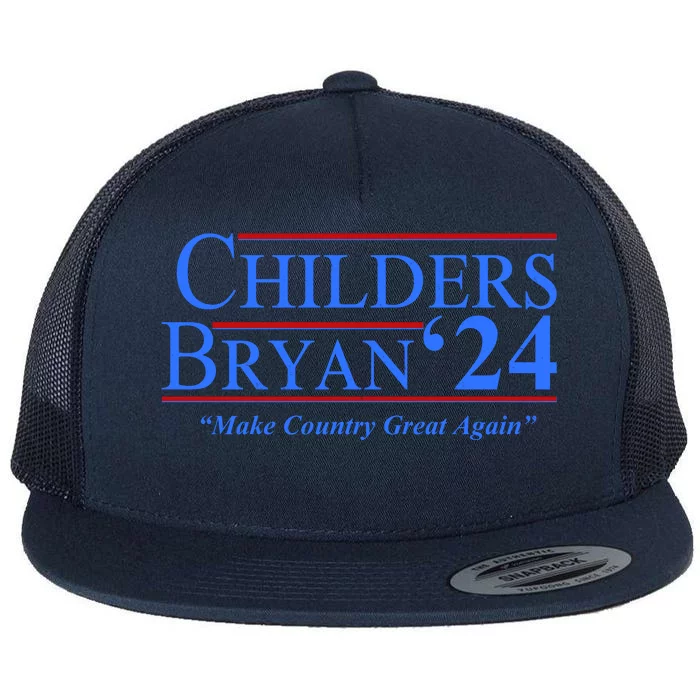 Childers Bryan 2024 Make Country Great Again Flat Bill Trucker Hat