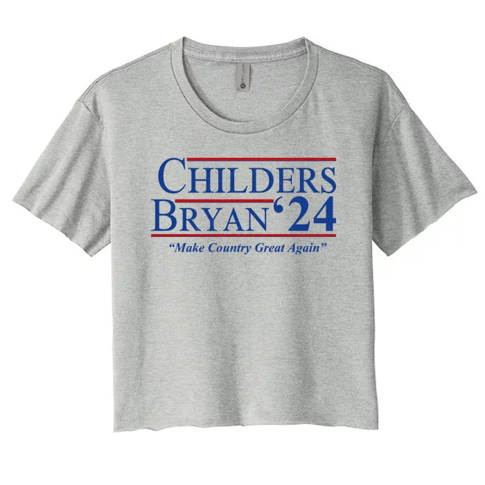 Childers Bryan 2024 Make Country Great Again Women's Crop Top Tee