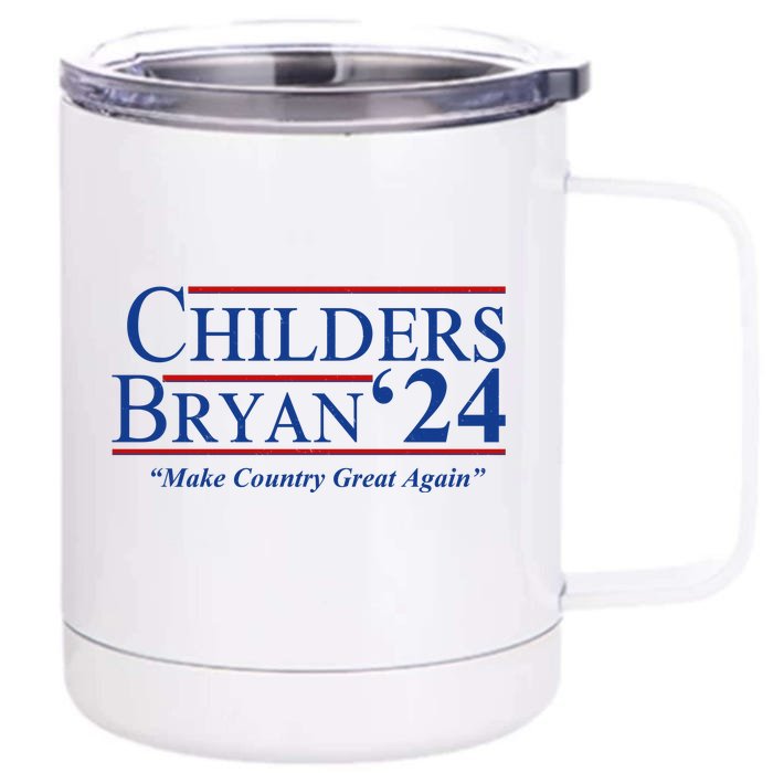 Childers Bryan 2024 Make Country Great Again Front & Back 12oz Stainless Steel Tumbler Cup