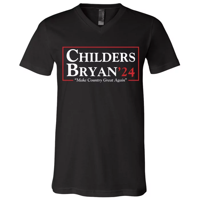 Childers Bryan 2024 Make Country Great Again V-Neck T-Shirt