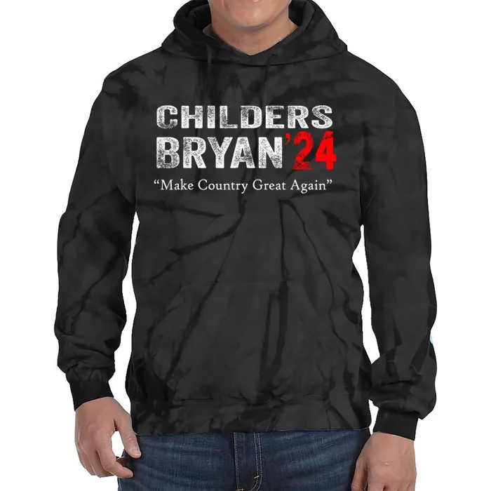 Childers Bryan 2024 Make Country Great Again Tie Dye Hoodie