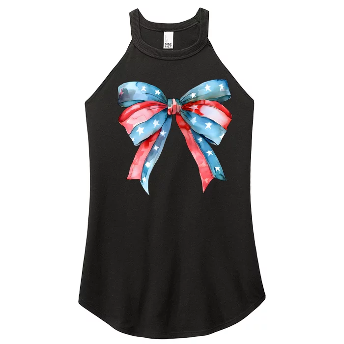 Coquette Bow 4th Of July Independence Day Women’s Perfect Tri Rocker Tank