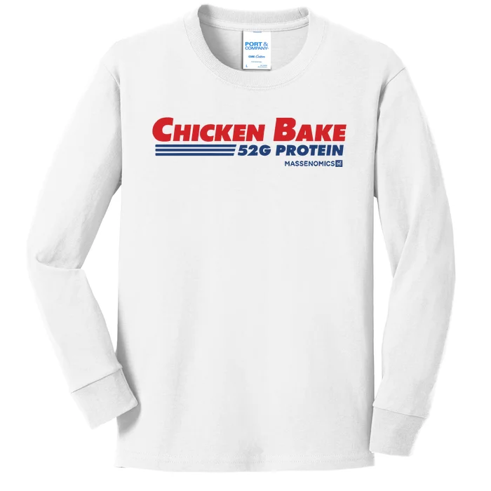 Chicken Bake 52g Protein Kids Long Sleeve Shirt