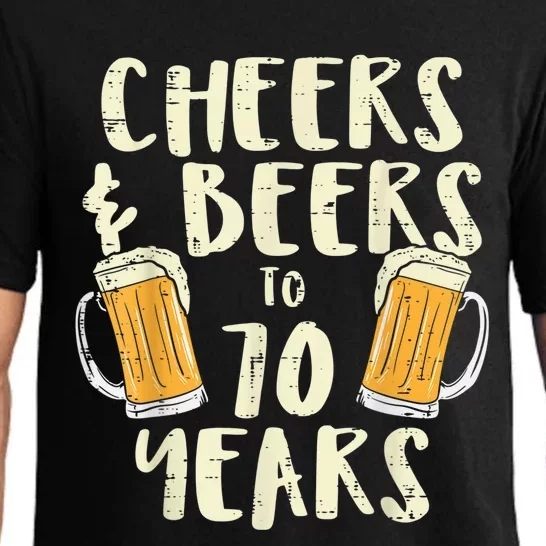 Cheers Beers 70 Years Old 70th Birthday Drinking Gift Pajama Set