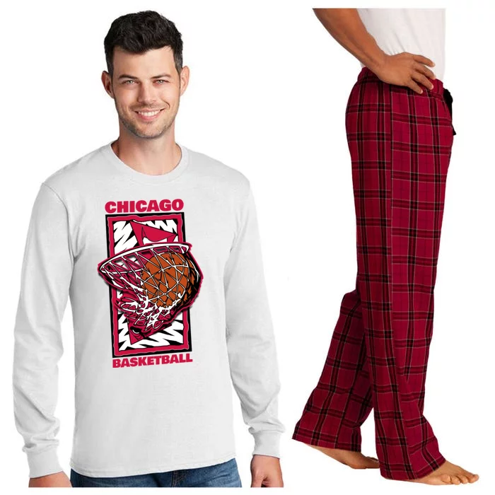 Chicago Basketball 90's Style Long Sleeve Pajama Set