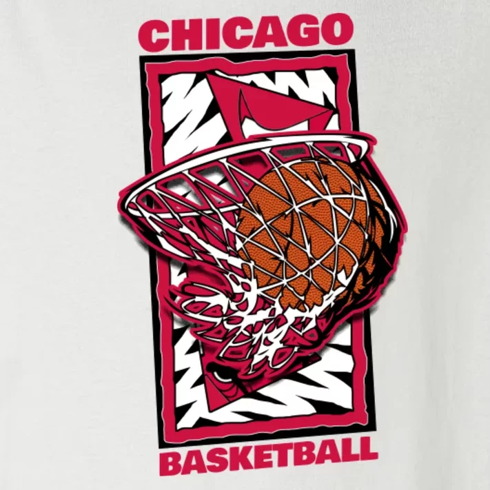 Chicago Basketball 90's Style Toddler Long Sleeve Shirt