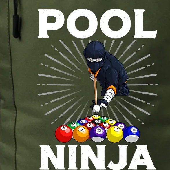 Cool Billiards Art For Pool Player Ninja Billiard Daily Commute Backpack