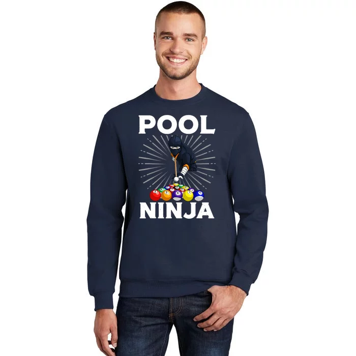 Cool Billiards Art For Pool Player Ninja Billiard Sweatshirt