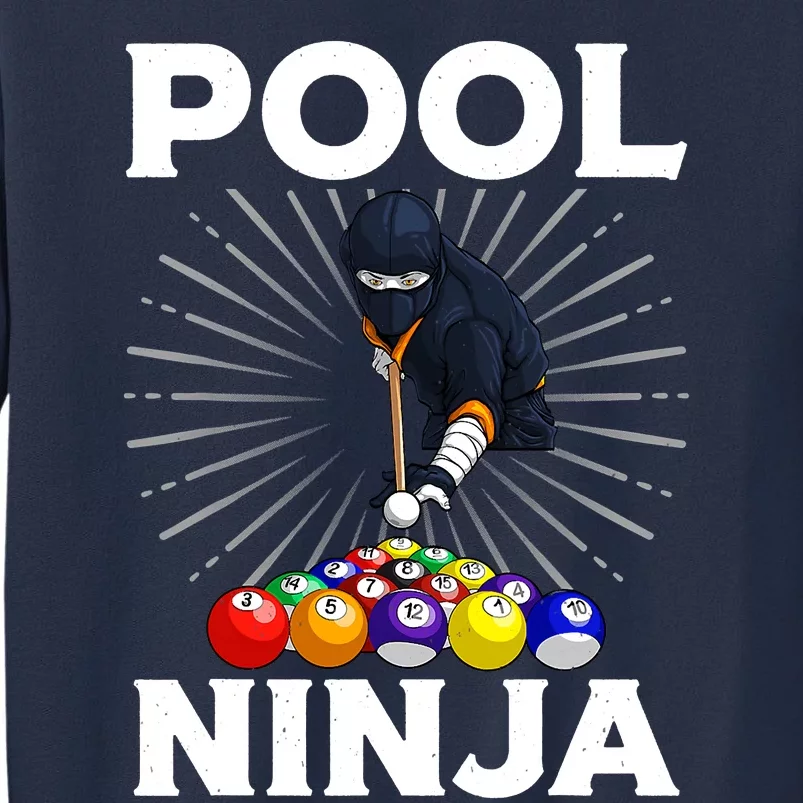 Cool Billiards Art For Pool Player Ninja Billiard Sweatshirt