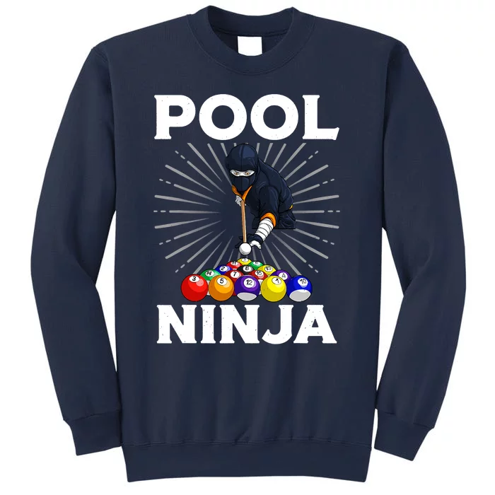 Cool Billiards Art For Pool Player Ninja Billiard Sweatshirt