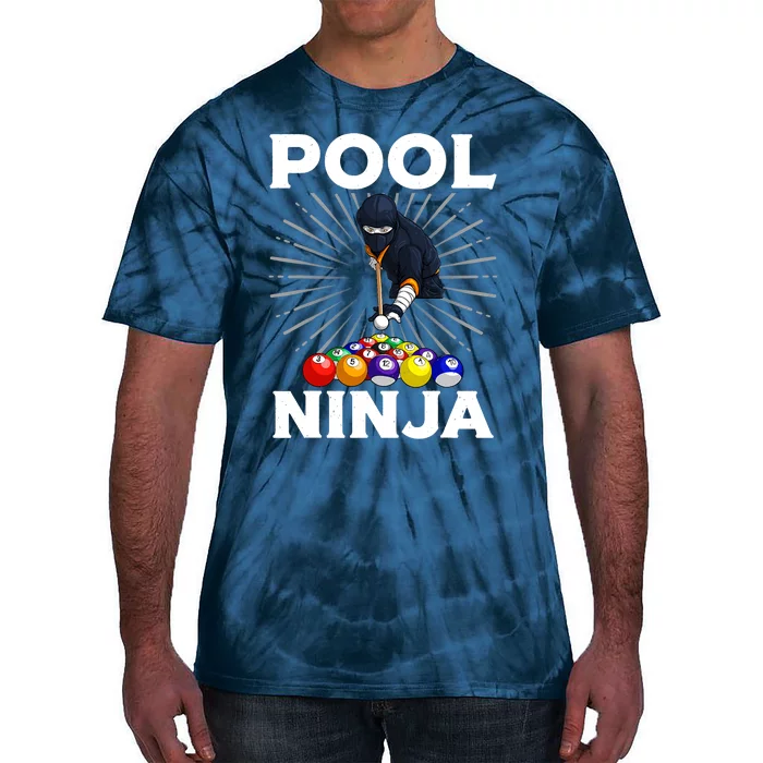 Cool Billiards Art For Pool Player Ninja Billiard Tie-Dye T-Shirt