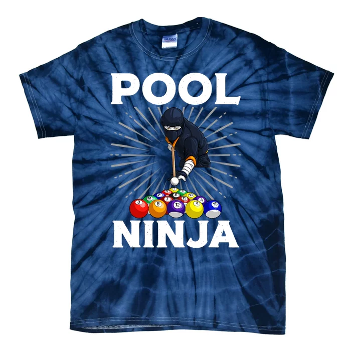 Cool Billiards Art For Pool Player Ninja Billiard Tie-Dye T-Shirt