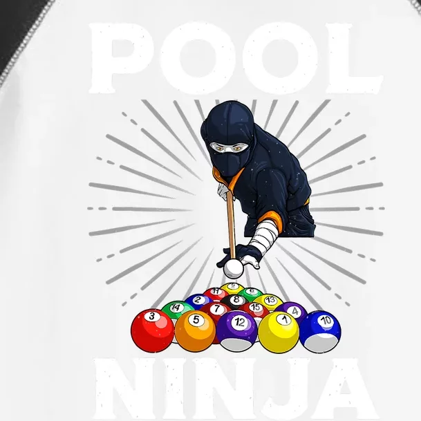 Cool Billiards Art For Pool Player Ninja Billiard Toddler Fine Jersey T-Shirt