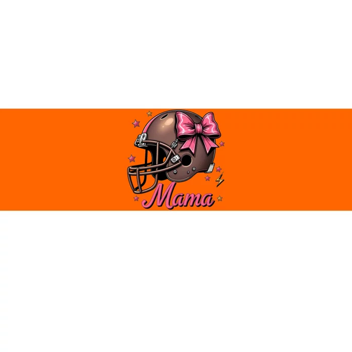 Coquette Bow American Football Mama Thanksgiving Autumn Fall Bumper Sticker