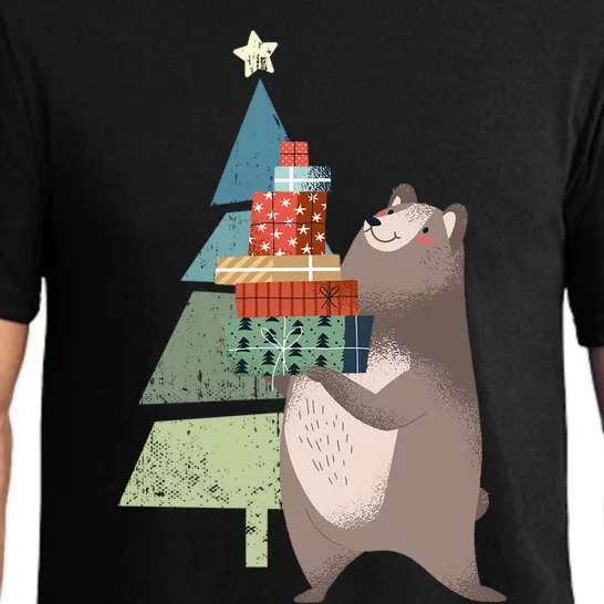 Cute Bear And Christmas Tree Believe In Christmas Meaningful Gift Pajama Set