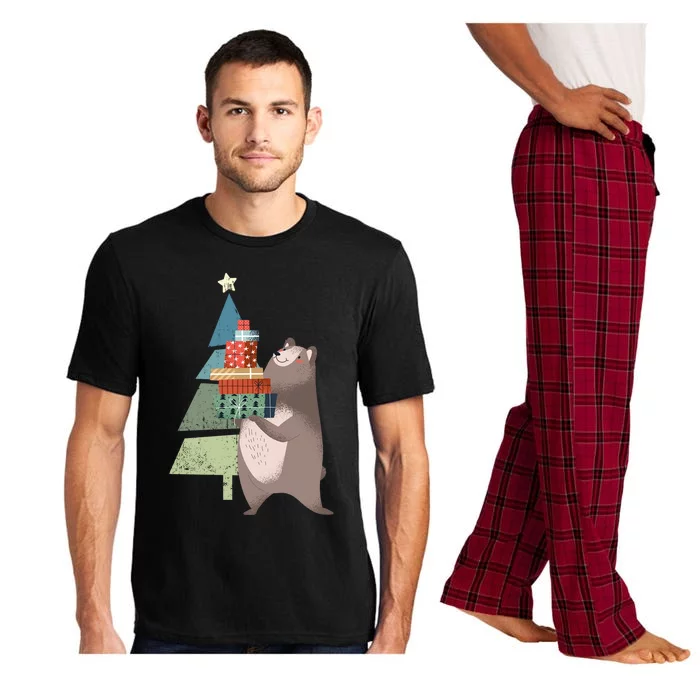 Cute Bear And Christmas Tree Believe In Christmas Meaningful Gift Pajama Set