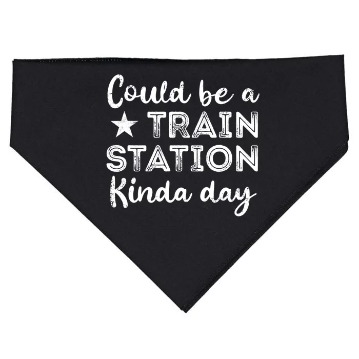 Could Be A Train Station Kinda Day USA-Made Doggie Bandana