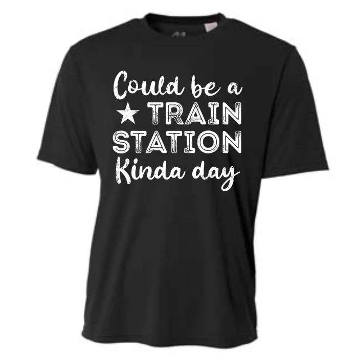 Could Be A Train Station Kinda Day Cooling Performance Crew T-Shirt