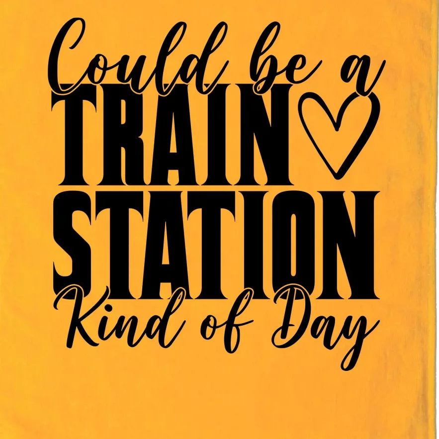 Could Be A Train Station Kind Of Day Platinum Collection Golf Towel