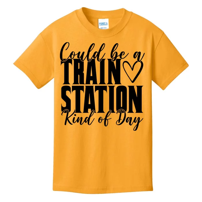 Could Be A Train Station Kind Of Day Kids T-Shirt