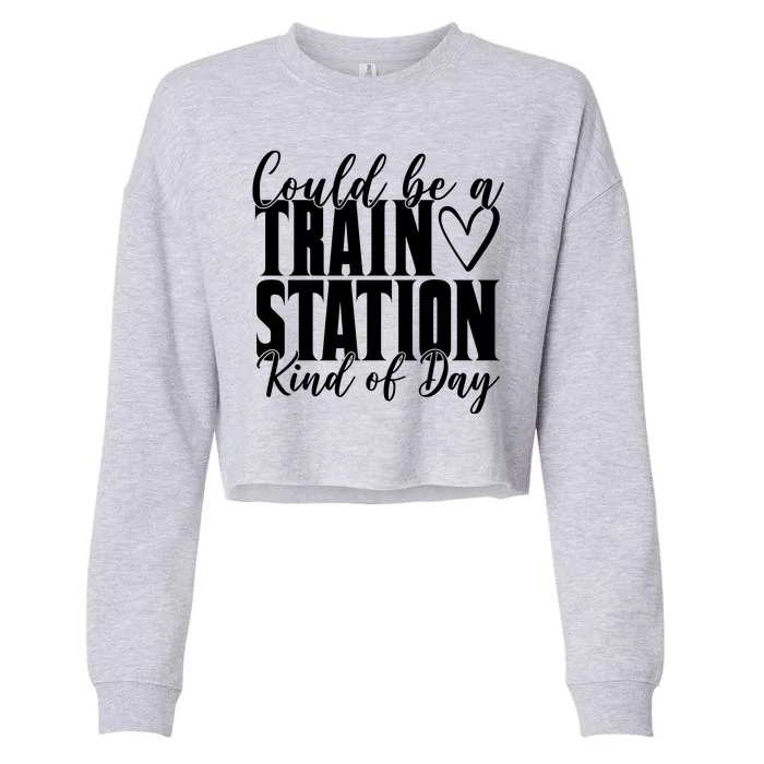 Could Be A Train Station Kind Of Day Cropped Pullover Crew