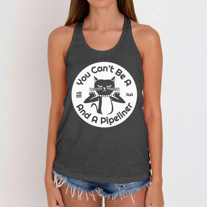 CanT Be A...And A Pipeliner Women's Knotted Racerback Tank