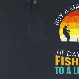 Cute Buy A Man Eat Fish He Day Teach Fish Man To A Lifetime Softstyle Adult Sport Polo