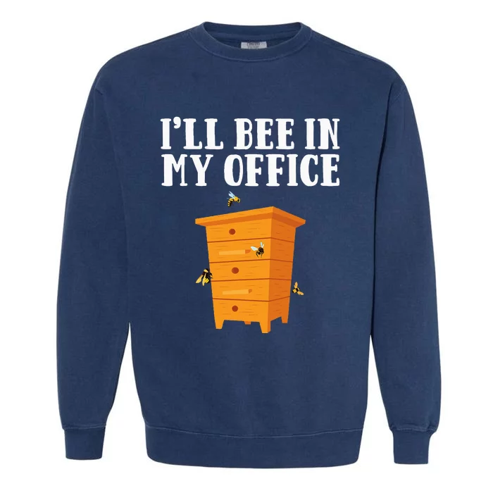 Cool Beekeeper Art Beekeeping Bee Lover Honeybee Garment-Dyed Sweatshirt